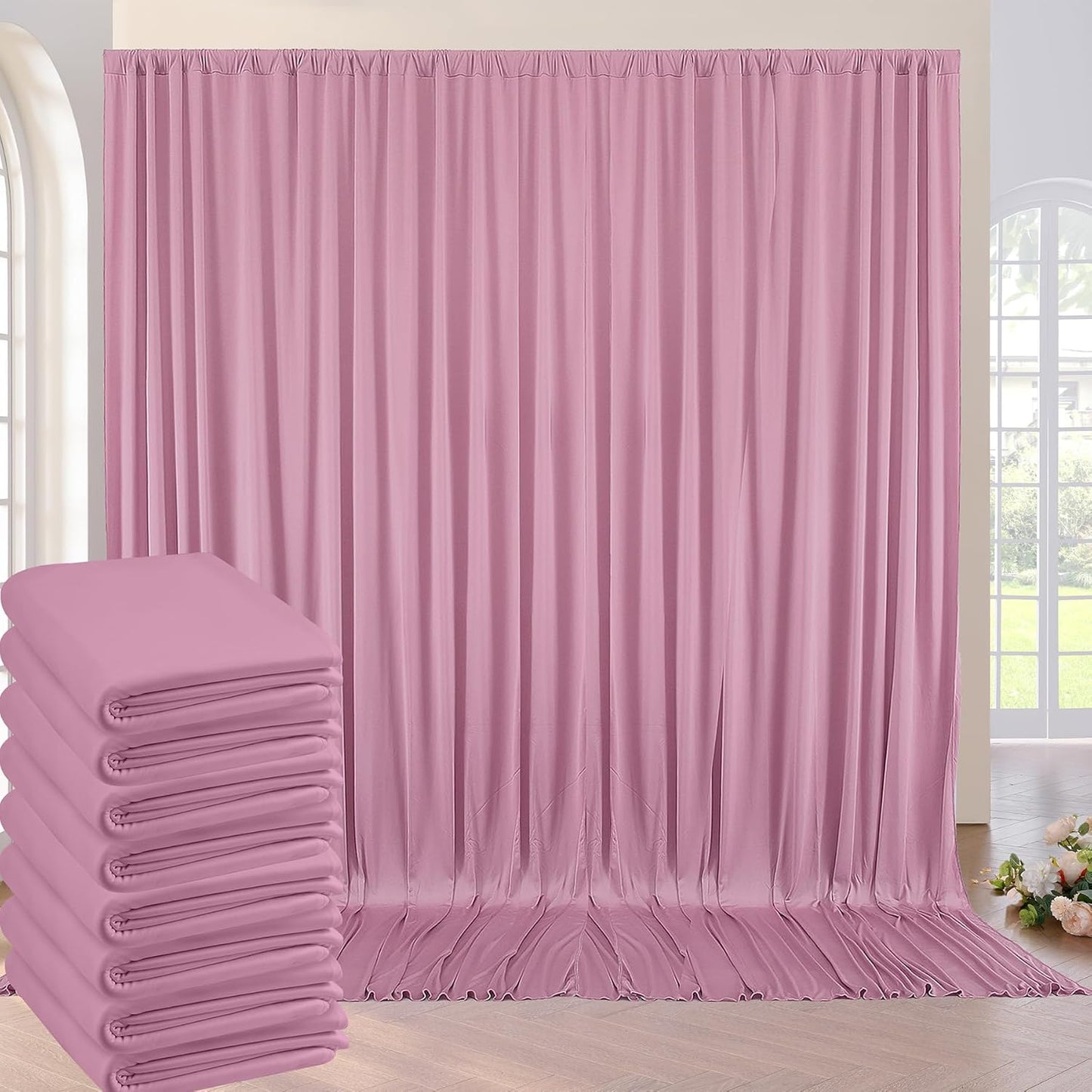 Dusty Rose Drapes